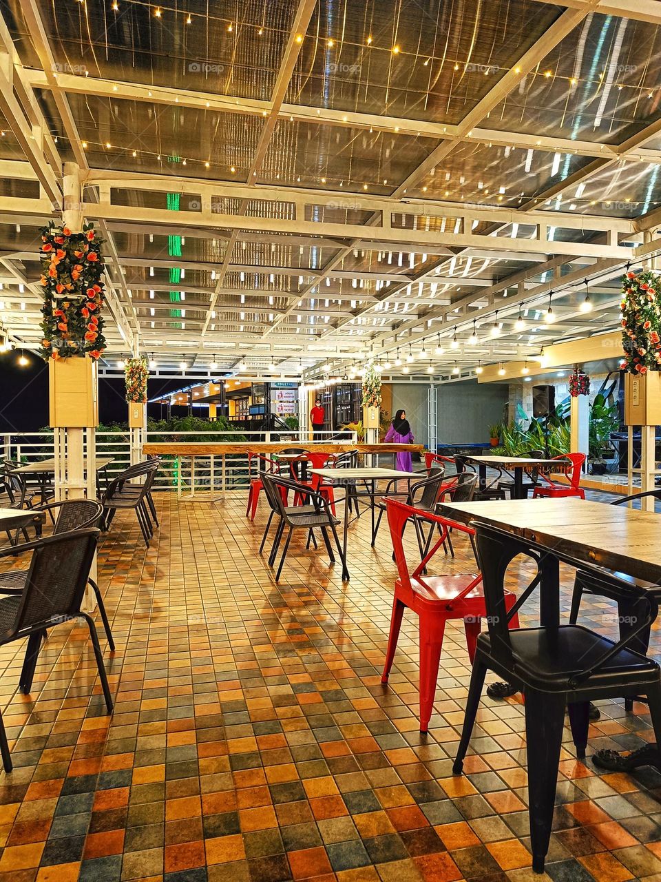 Night cafe decoration