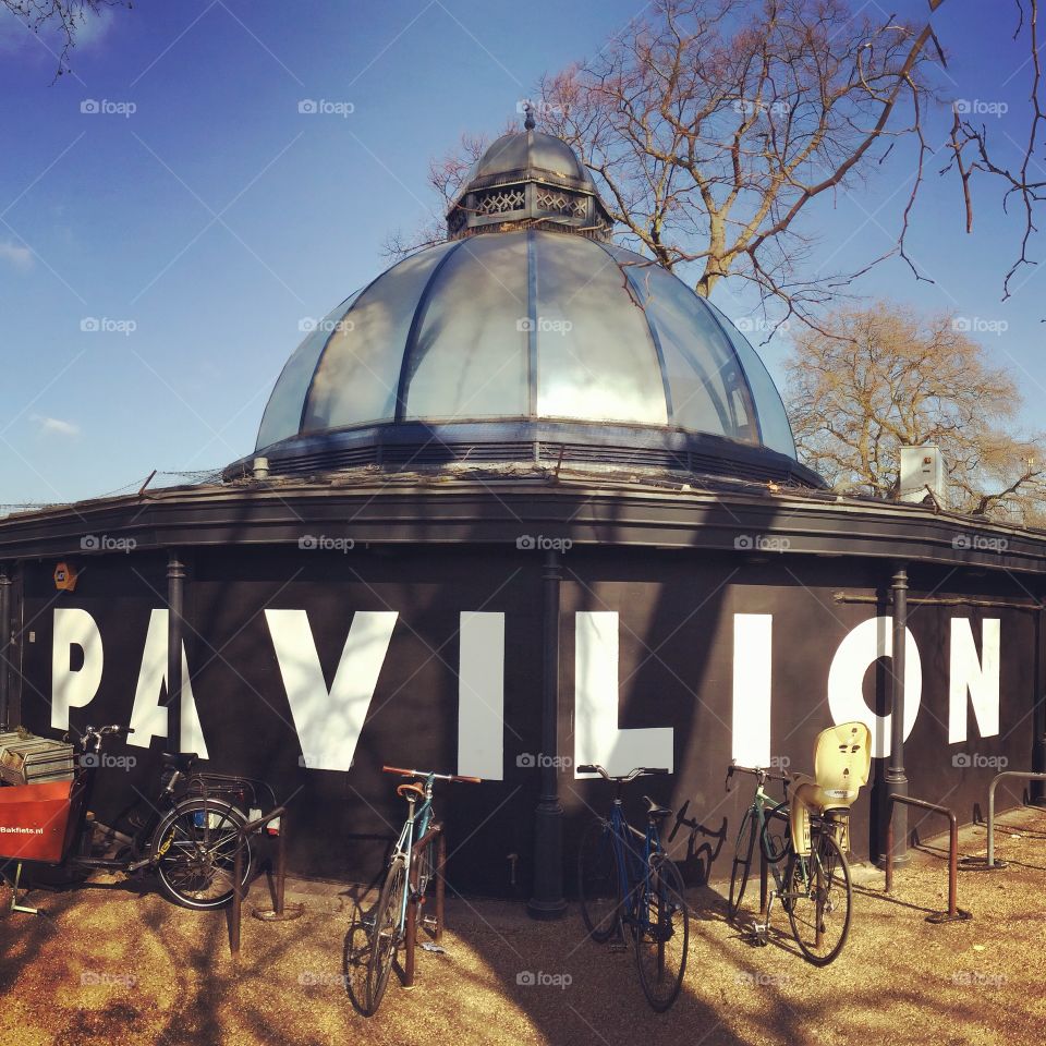 The Pavilion café in Victoria Park, East London. 