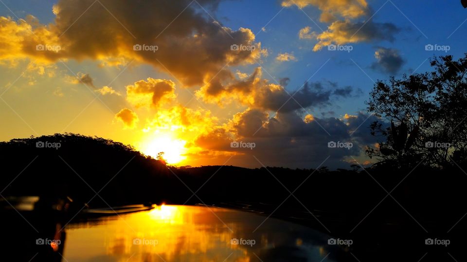 twilight atmosphere in the mountains