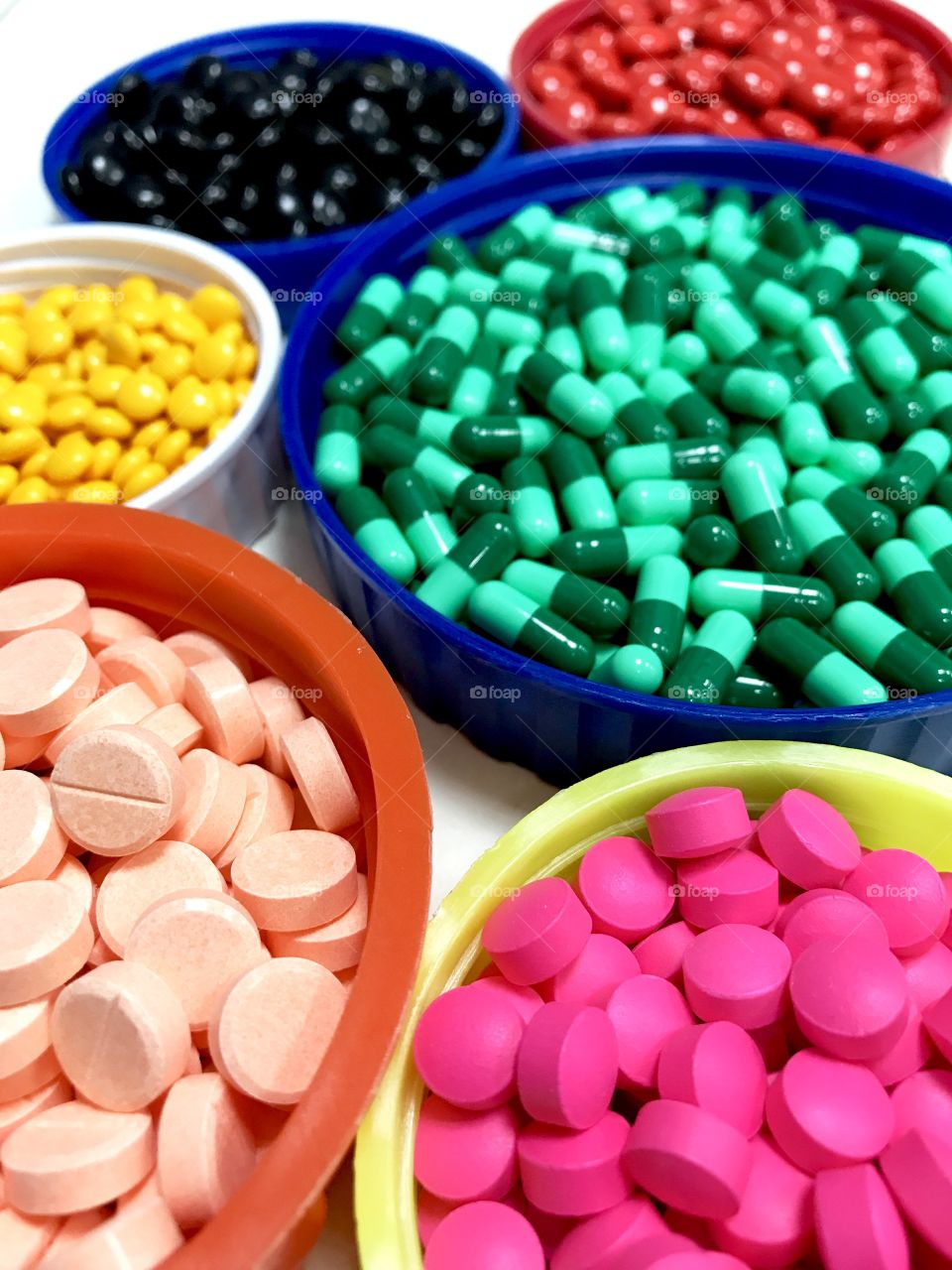 Colourful of drugs.