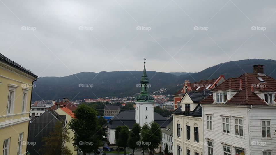 Church and Mountains