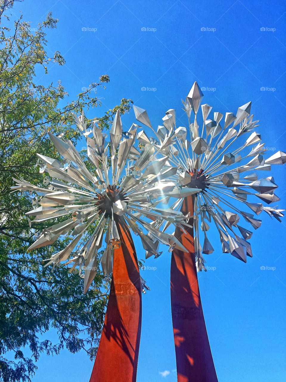 Steel Dandelions Art Sculpture