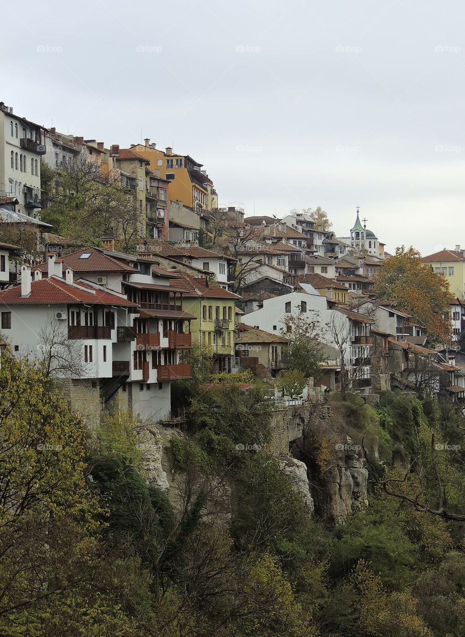 Old houses on a cliff