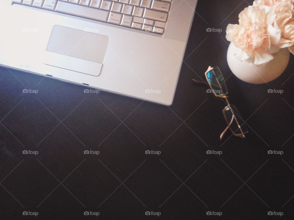 Dark desk space hero image