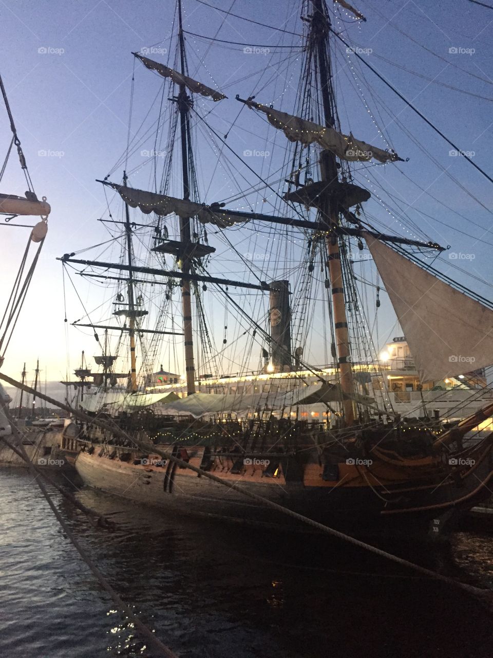 Historical ship. San Diego Harbor