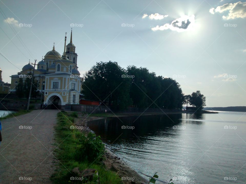 Nilov Monastery . A monastery by lake Seliger in Russia
