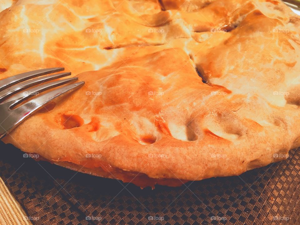 Close-up of apple pie