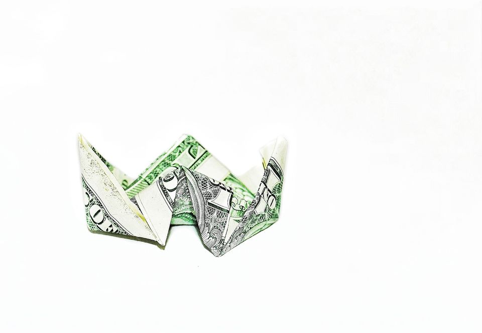Ship of the dollar on a white background