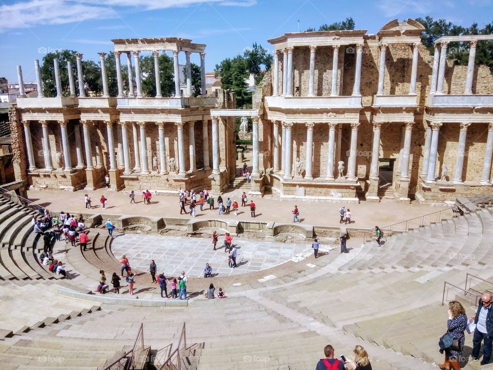 Roman theatre Merida Spain 