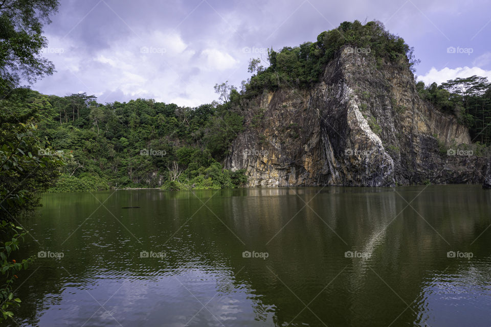 Beautiful scenery at quarry lake