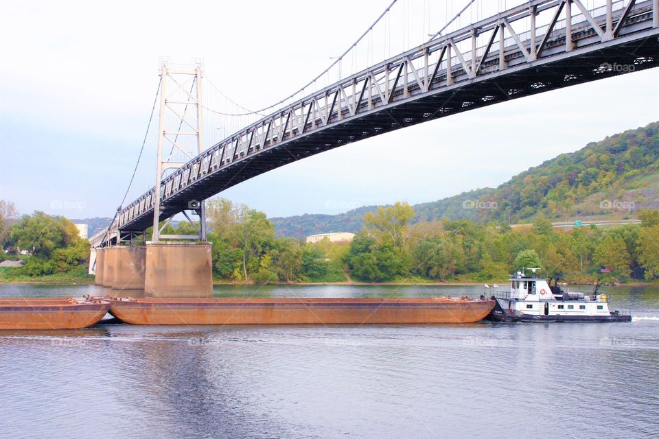 Barges on the Ohio River