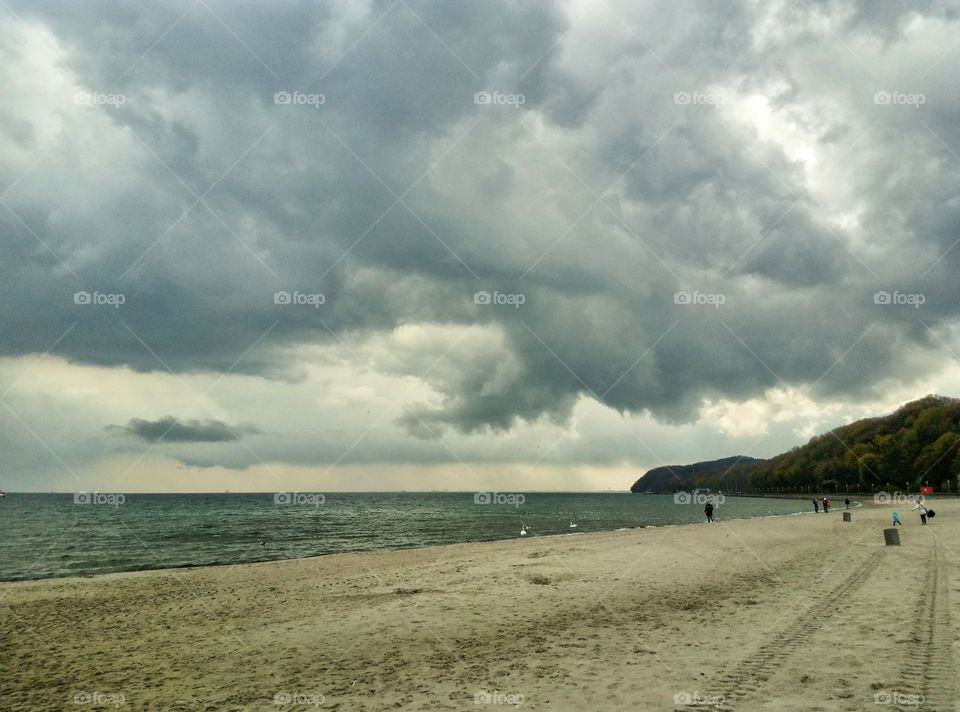 Beach, Water, Sea, Landscape, Storm