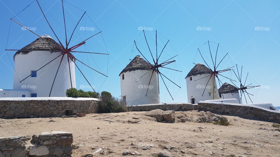 windmills Mykonos Greece