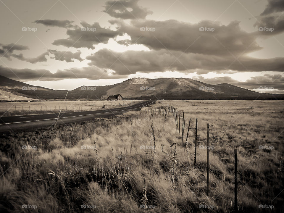 North of Williams Arizona. Road trip to the Grand Canyon