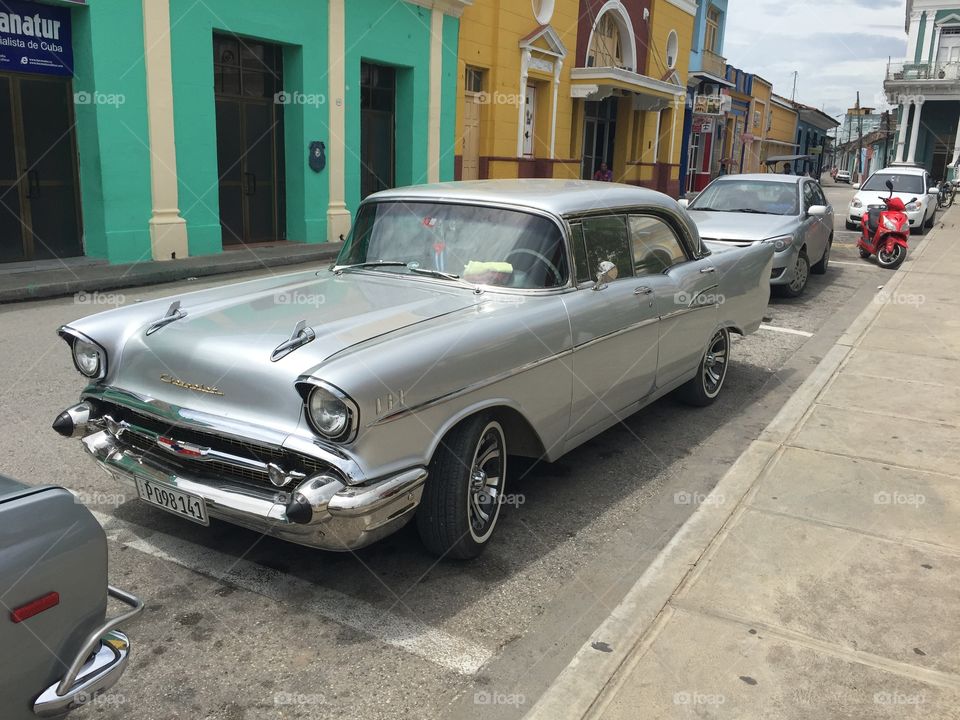 Old Chevy '57 on Trinidad, Cuba