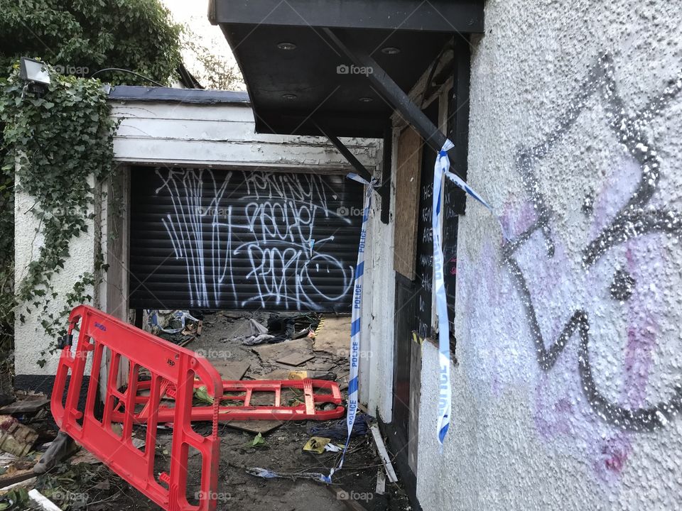 City Centre Pub left to decay in a most appalling state.