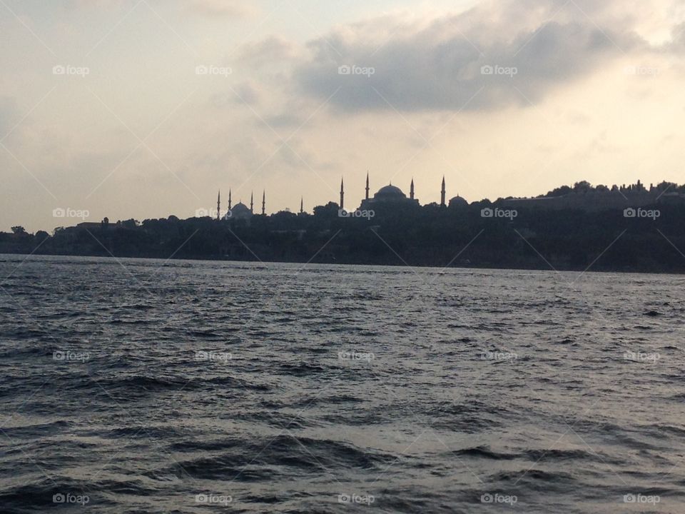 Ferry to Istanbul. Just in time for the sunset