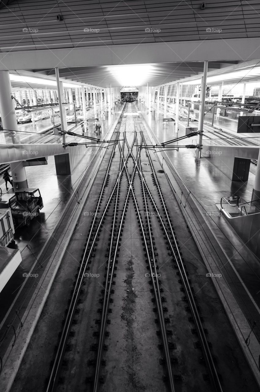 Train Tracks in a station