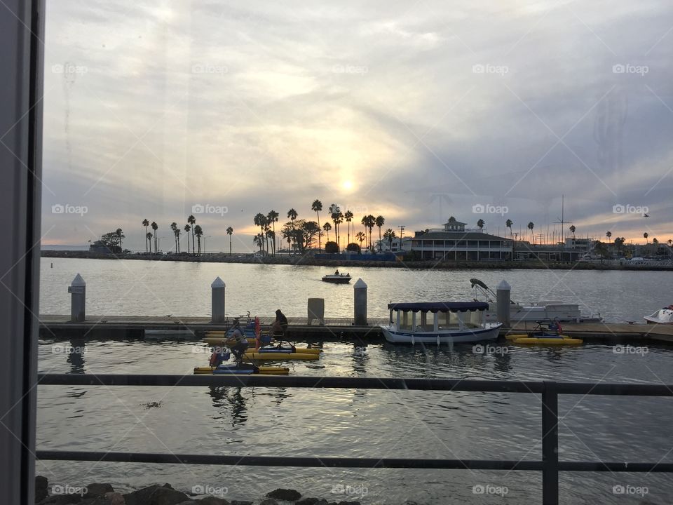 Long Beach Harbor Dock sunset 