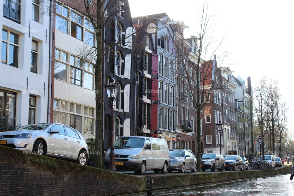 Homes along the canals in Amsterdam 