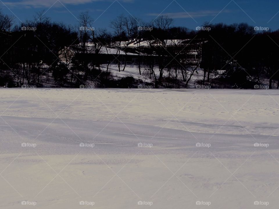 Landscape, winter , snow , field, trees