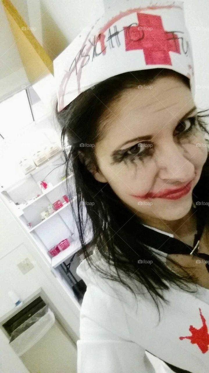 Halloween nurse joker