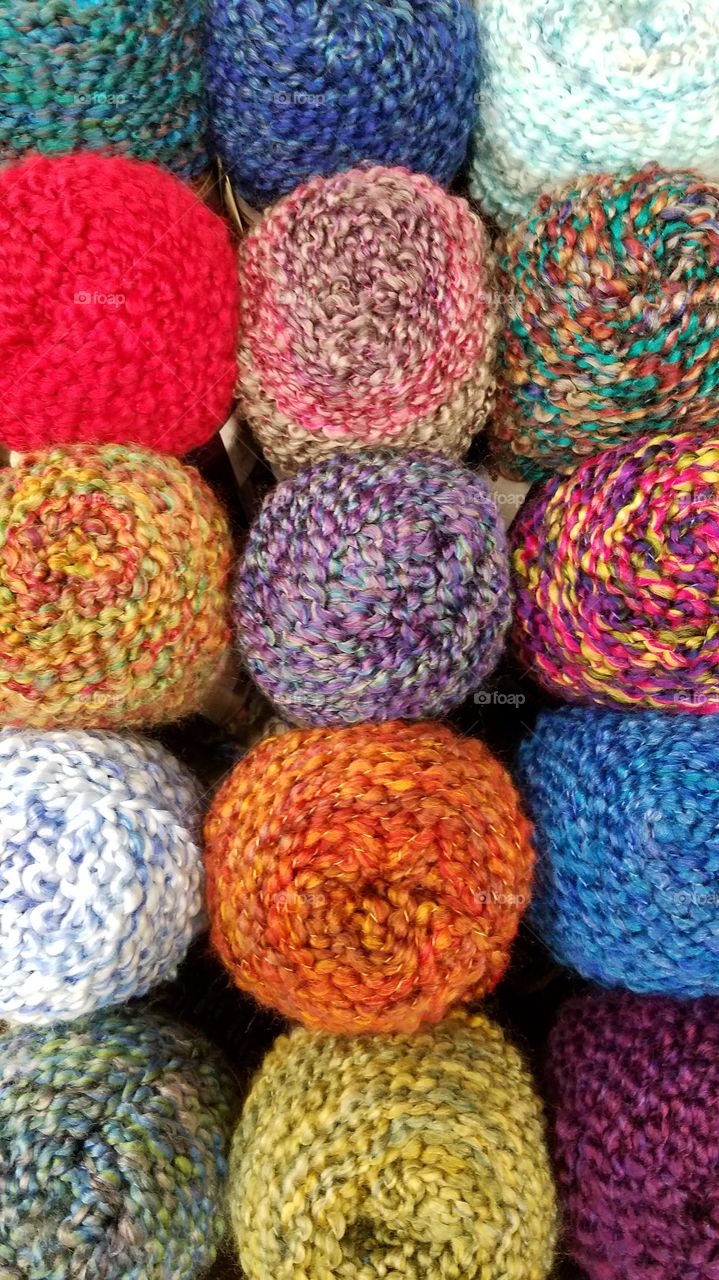 Colorful ball of wools