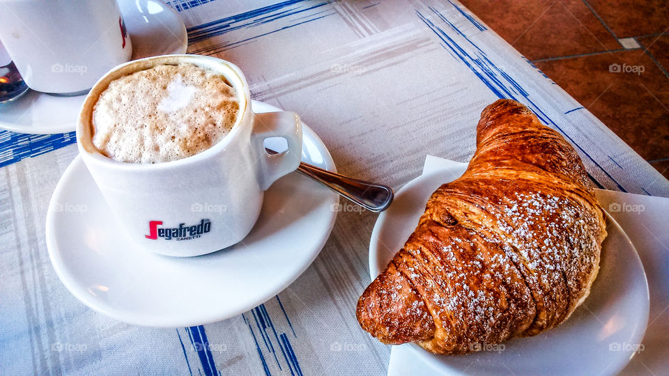 Coffe and croissant