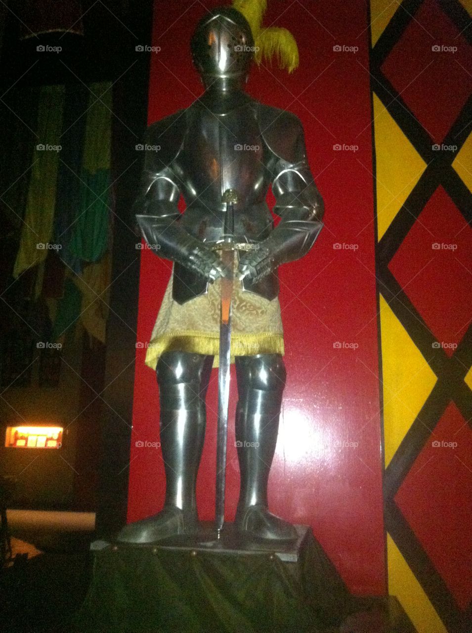 Suit of armor at the Medieval Times show in Toronto 