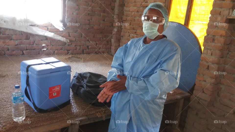 Immunization program in lockdown Nepal.