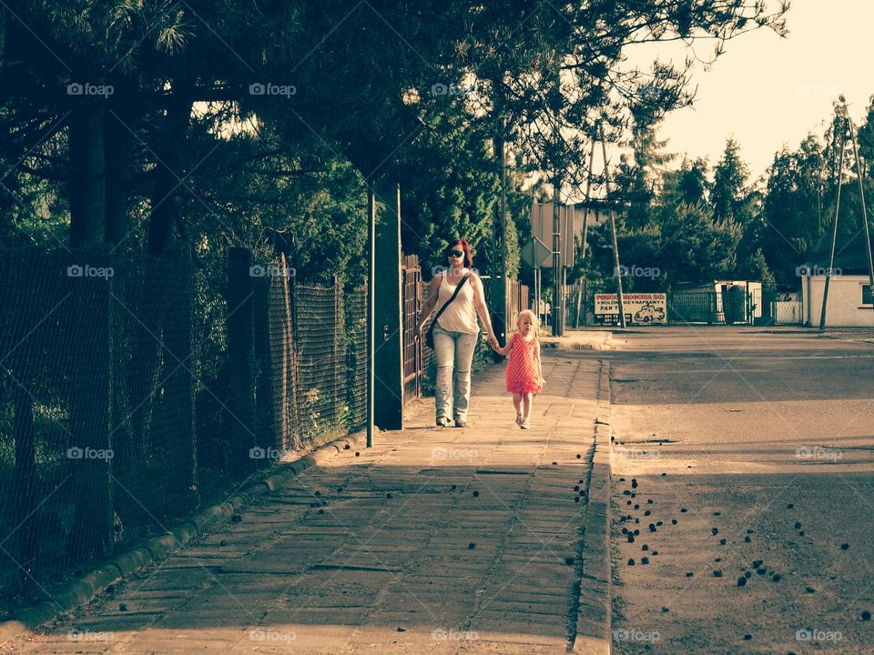 Mother with daughter