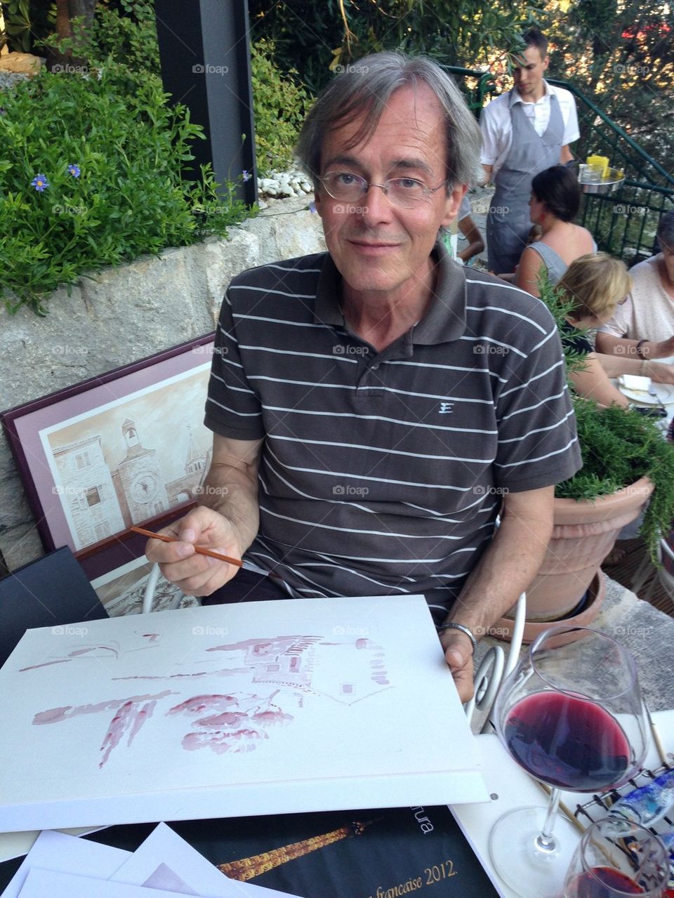 Painting with wine