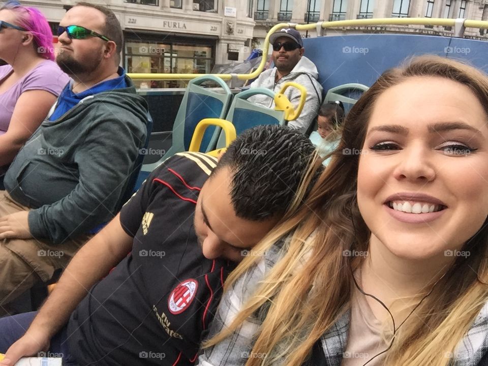 Exhausted tourists 