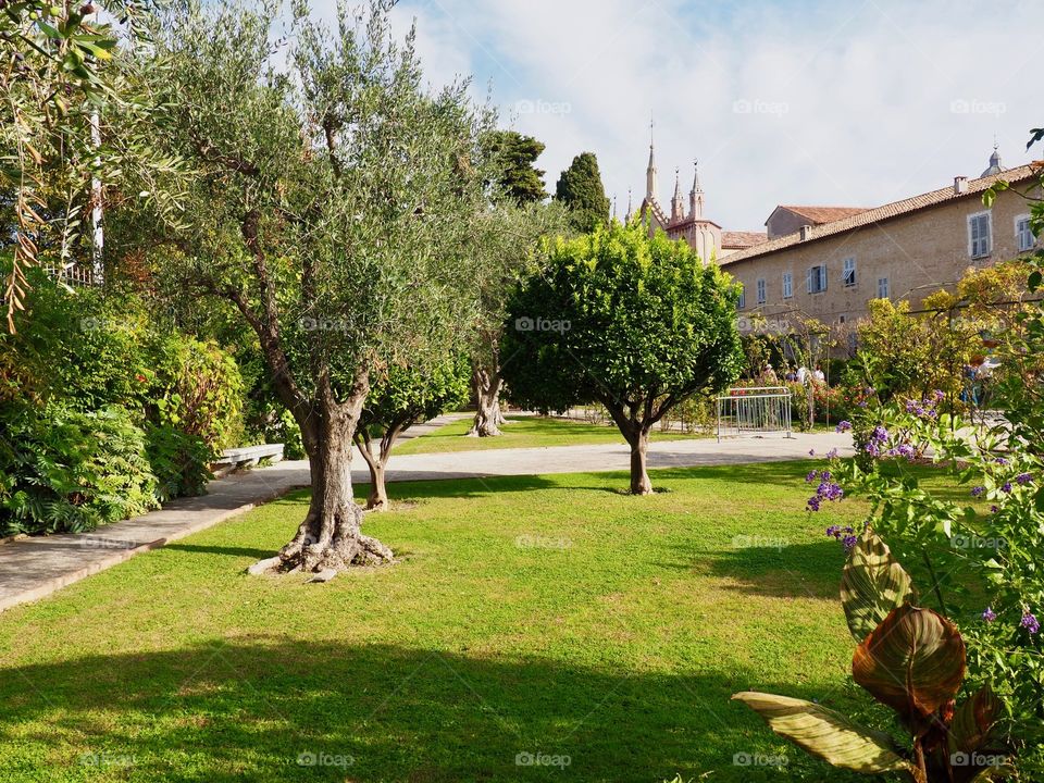 Gardens of the monastery in Cimiez in Nice, France.