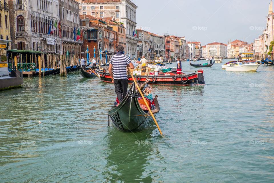 Canal, Gondola, Boat, Water, Venetian