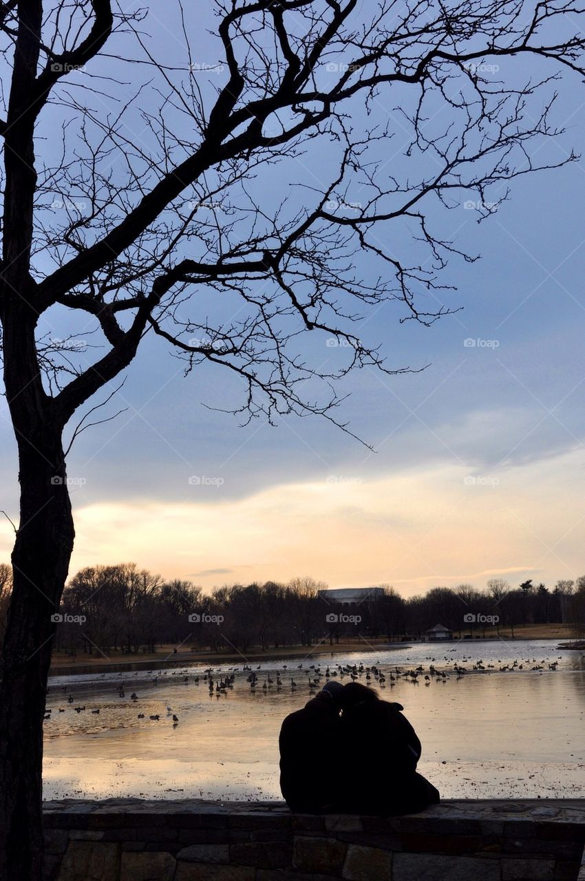 Couple under the tree