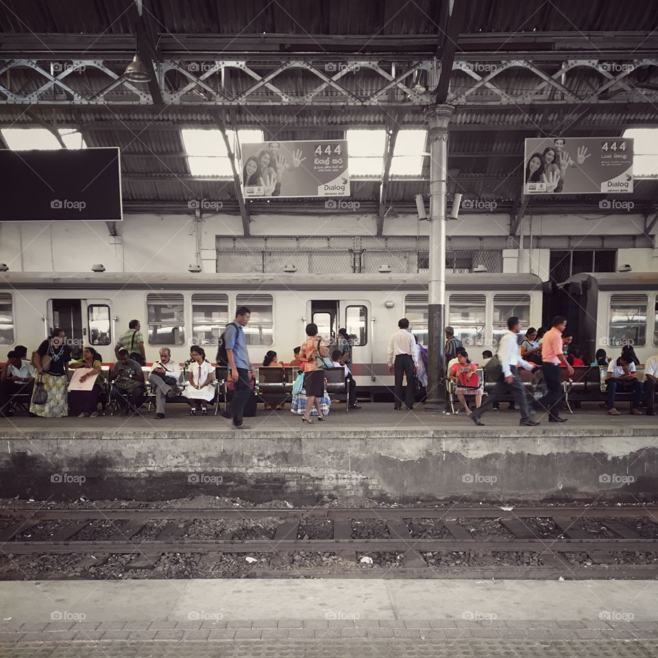 a busy day in 3rd world railway station