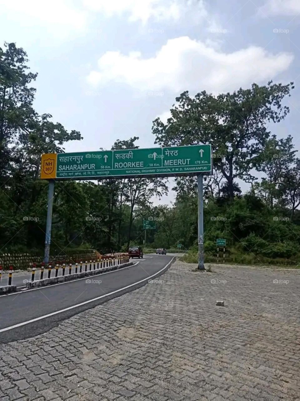 most beautiful and attractive view of the village road.