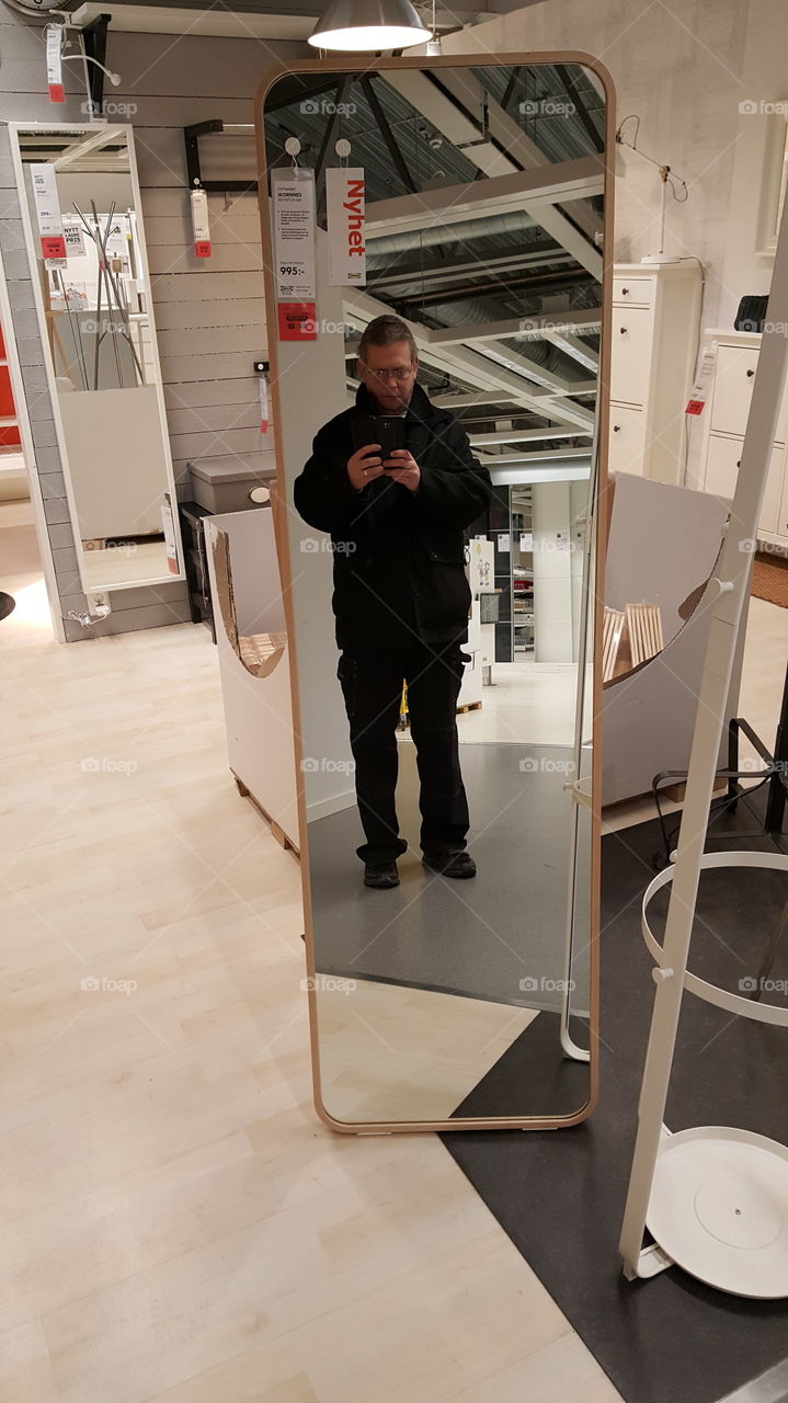 photographer in mirror