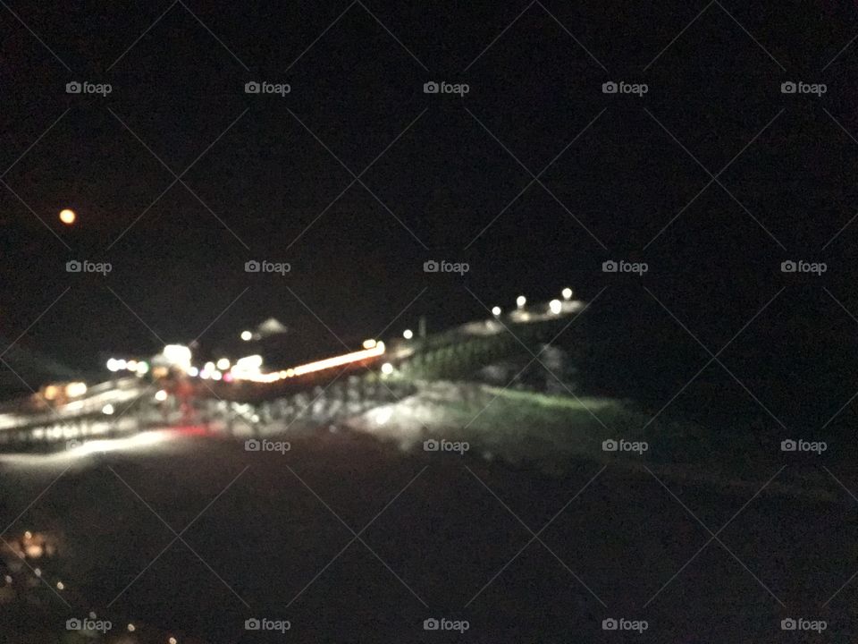 Night time pic of pier 14 Myrtle Beach 