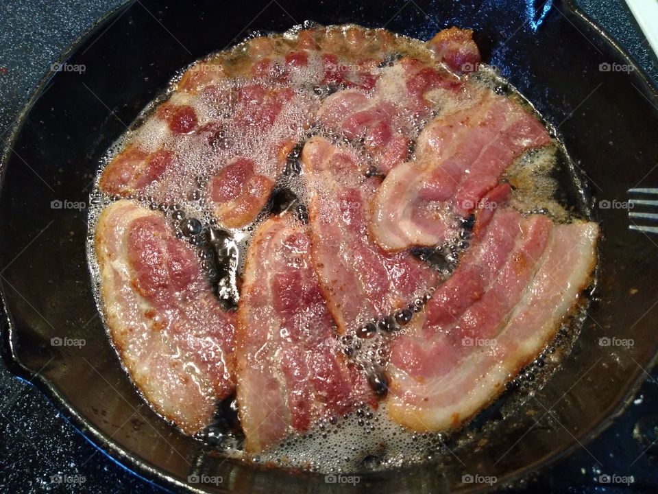 Greasy Bacon Frying Away