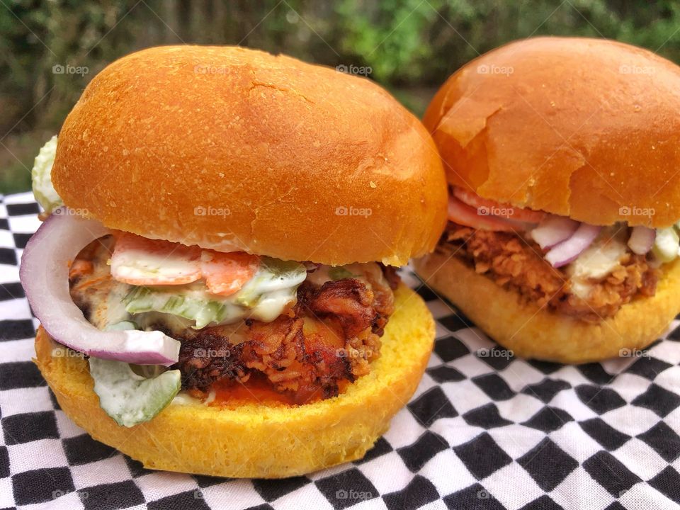 Pair Of Chicken Slider Sandwiches 