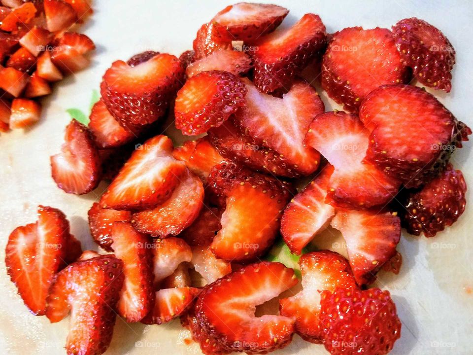 Sliced Strawberries