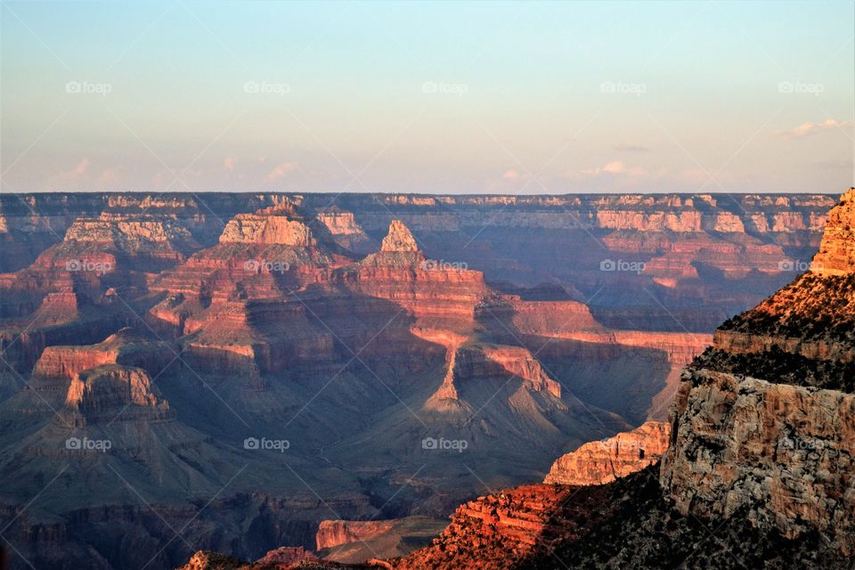 View of grand canyon during sunset