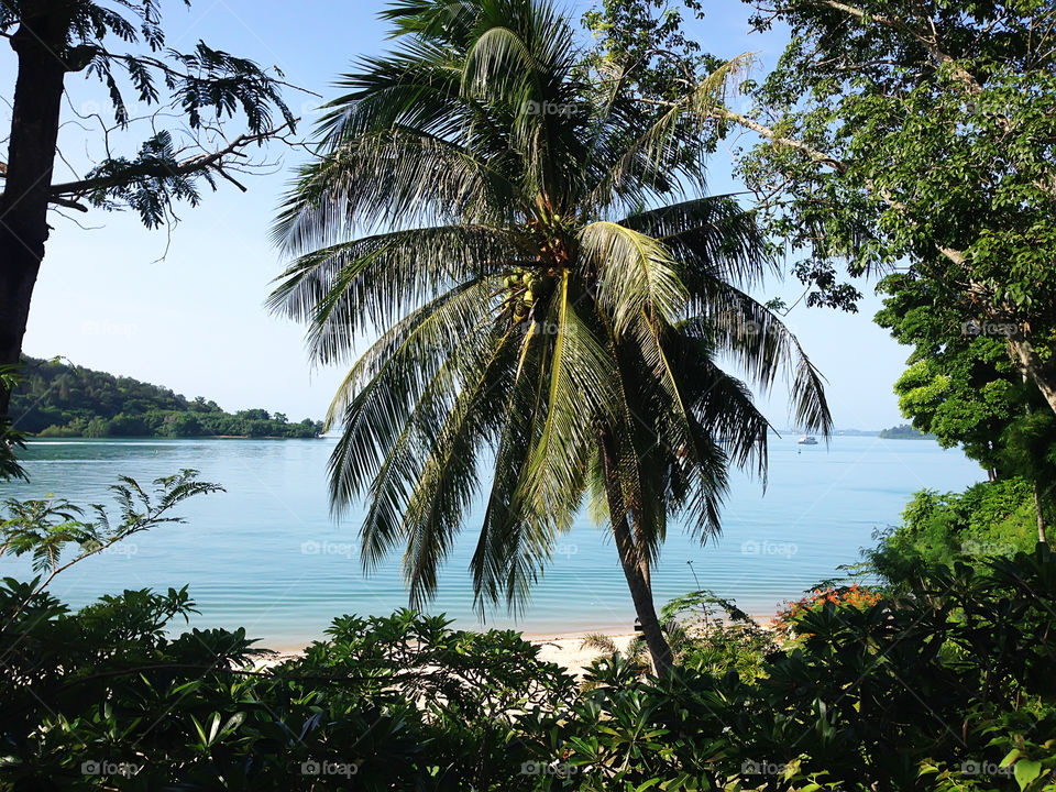 Enjoying the last summer days at the tropical beach 