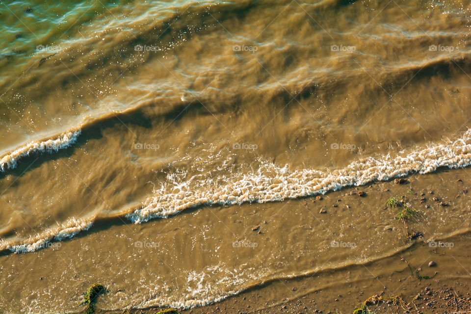 sea, waves, shadow,top view