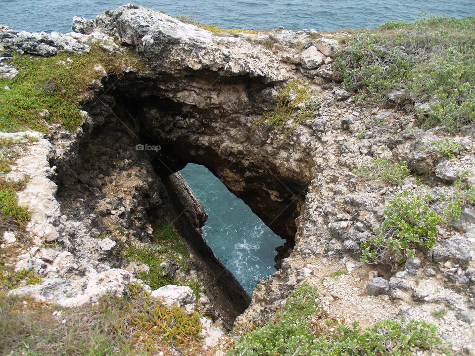 Natural rock bridge