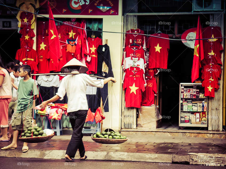 In the streets of Hanoi