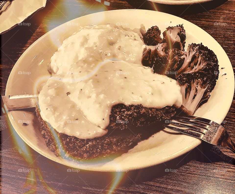 A delightful supper at Denny’s.