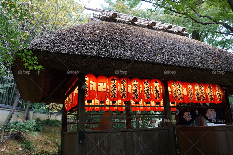 Buddhist temple lanterns 